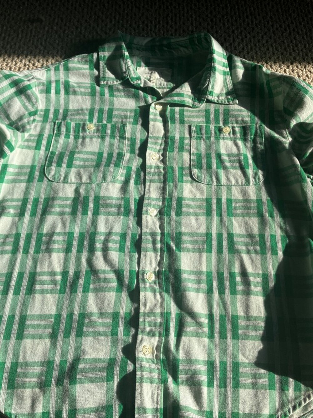 The Great Brushed Cotton Plaid Flannel Top Green Wrangler 1 Small